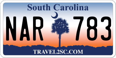 SC license plate NAR783