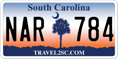 SC license plate NAR784