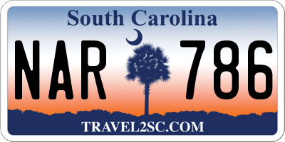 SC license plate NAR786