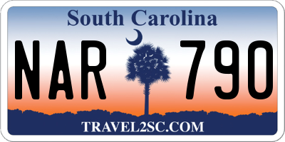 SC license plate NAR790