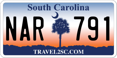 SC license plate NAR791