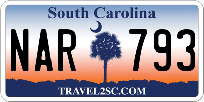 SC license plate NAR793