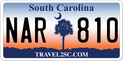 SC license plate NAR810