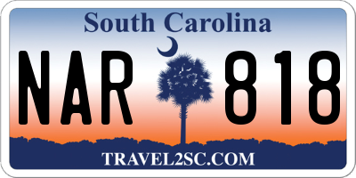 SC license plate NAR818