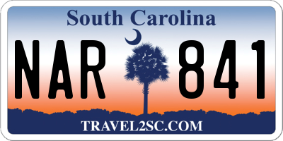 SC license plate NAR841