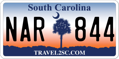 SC license plate NAR844