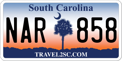 SC license plate NAR858