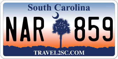 SC license plate NAR859