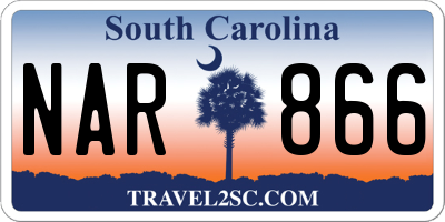 SC license plate NAR866