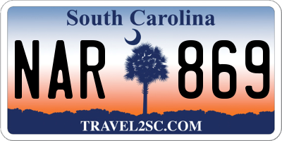 SC license plate NAR869