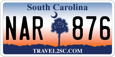 SC license plate NAR876