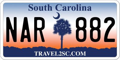SC license plate NAR882