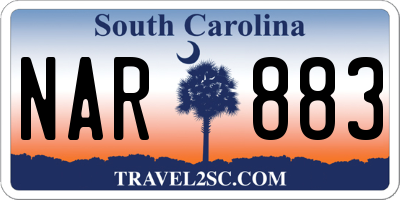 SC license plate NAR883
