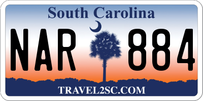 SC license plate NAR884