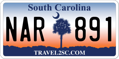 SC license plate NAR891