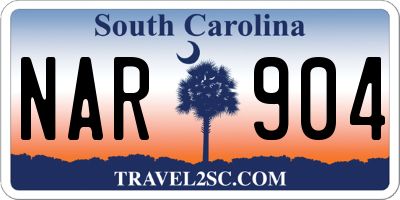 SC license plate NAR904
