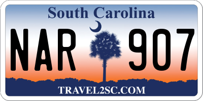 SC license plate NAR907