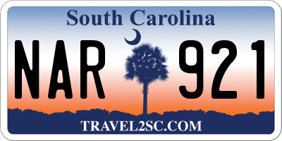SC license plate NAR921
