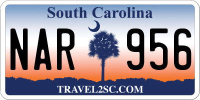 SC license plate NAR956