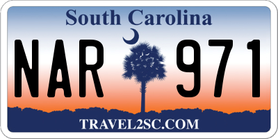 SC license plate NAR971