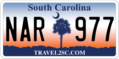 SC license plate NAR977