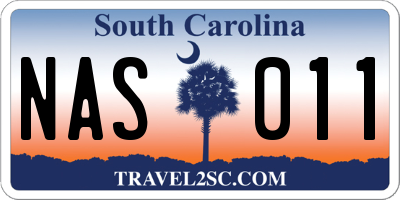 SC license plate NAS011