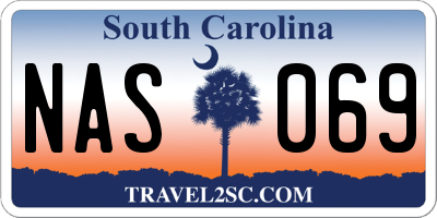 SC license plate NAS069