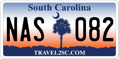 SC license plate NAS082