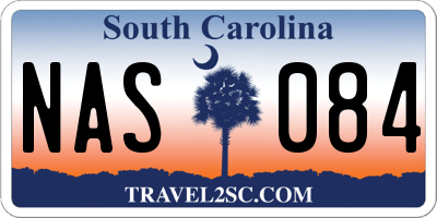 SC license plate NAS084
