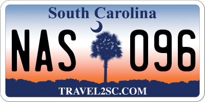 SC license plate NAS096