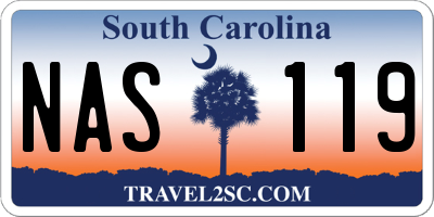SC license plate NAS119