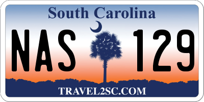 SC license plate NAS129