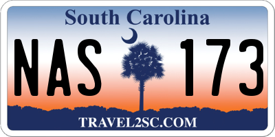 SC license plate NAS173