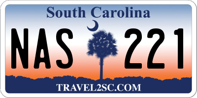 SC license plate NAS221