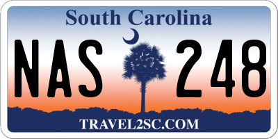 SC license plate NAS248