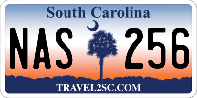 SC license plate NAS256