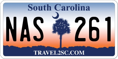 SC license plate NAS261