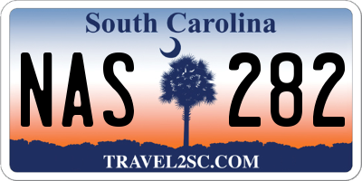 SC license plate NAS282