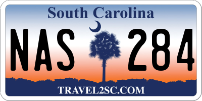 SC license plate NAS284