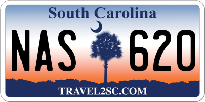 SC license plate NAS620