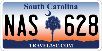 SC license plate NAS628