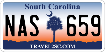 SC license plate NAS659