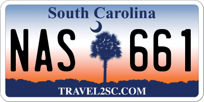 SC license plate NAS661