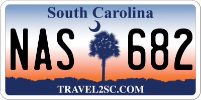 SC license plate NAS682