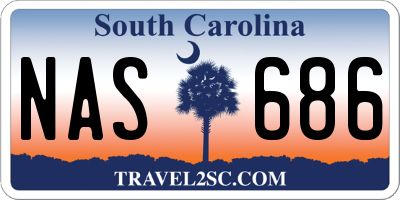 SC license plate NAS686