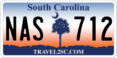 SC license plate NAS712