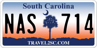 SC license plate NAS714