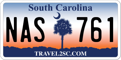 SC license plate NAS761