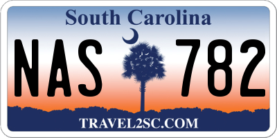 SC license plate NAS782
