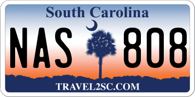 SC license plate NAS808